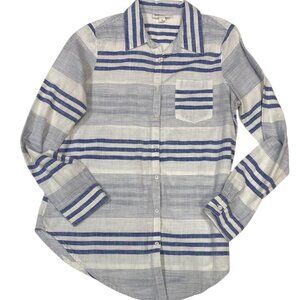 Westport, Women's Blue and White Striped Top, Size Medium